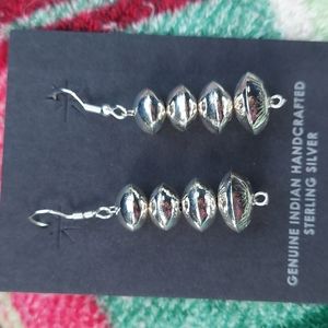 Genuine Navajo crafted sterling silver earrings